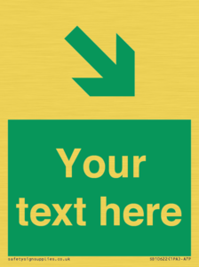 Custom Safe condition: Green Down right arrow